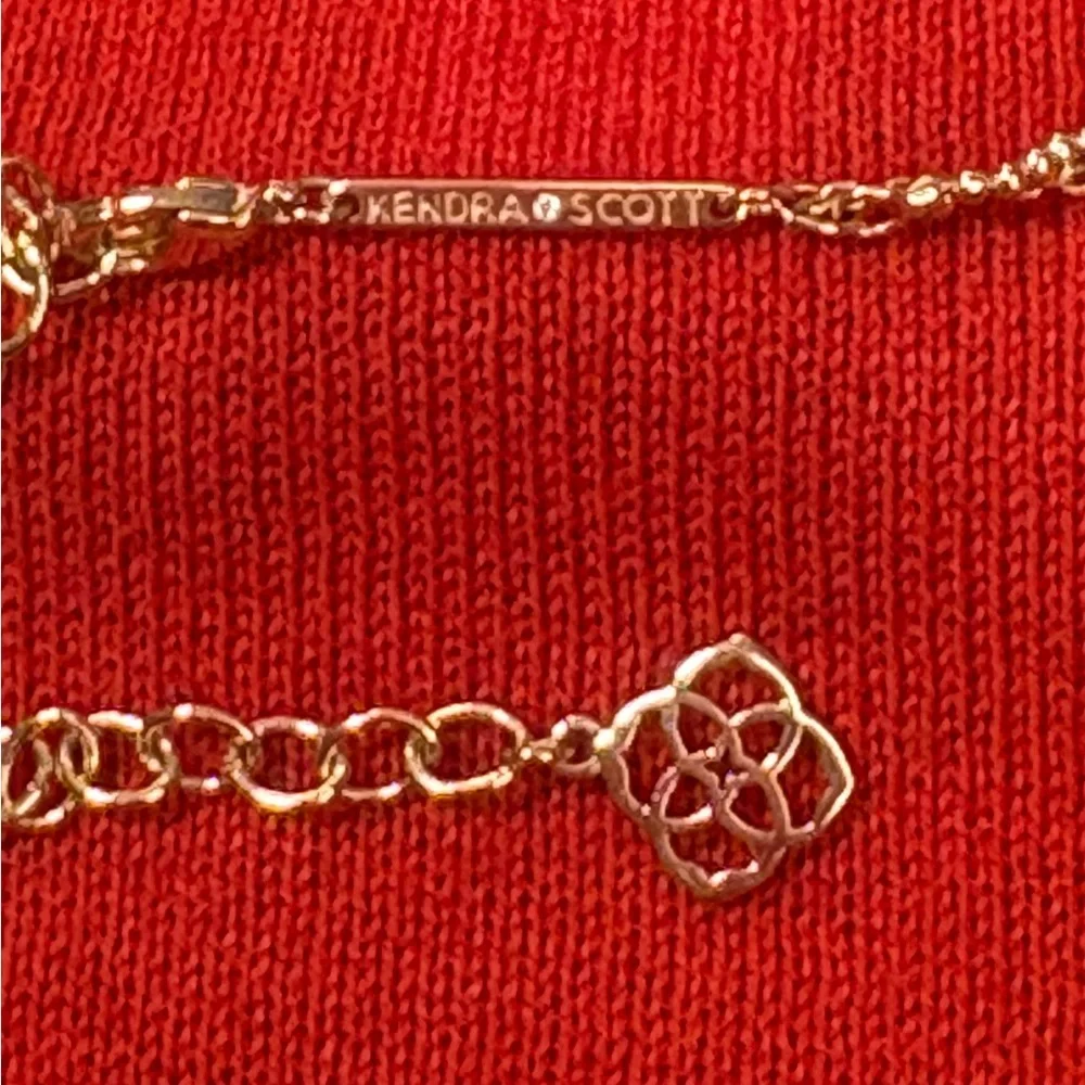 Kendra Scott Emilie Sand Drusy Rose Gold Necklace + Matching Stud Earrings Set - Picture 2 of 6